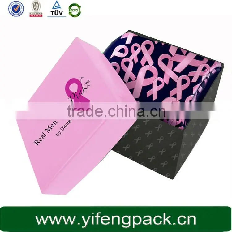 High quality elegant paper cufflink box color and size customized