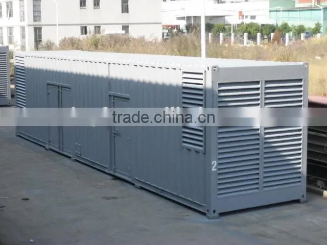 CE CERTIFICATION 1300KVA Power plant of Container type magnetic power diesel generators with 4012-46TAG2A engine for sale
