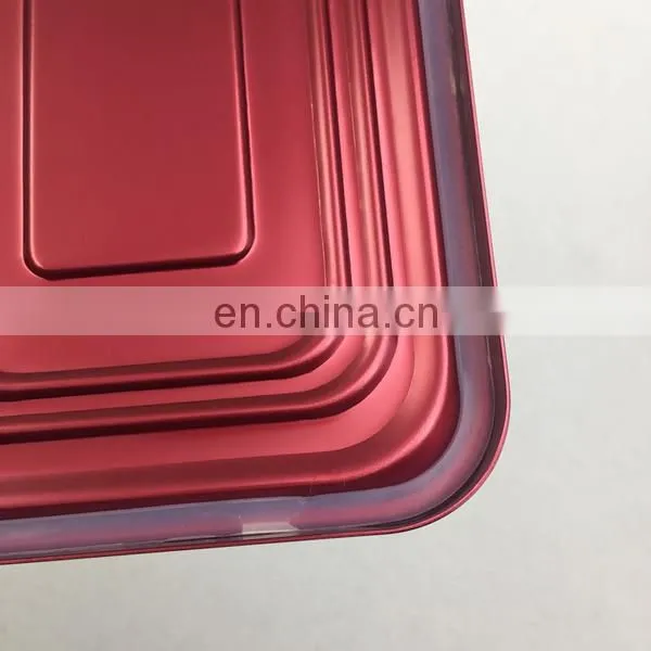 Food Grade Rectangular Metal Aluminium Bento Lunch Box