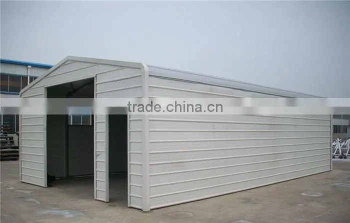 New hard long span roof steel metal garage