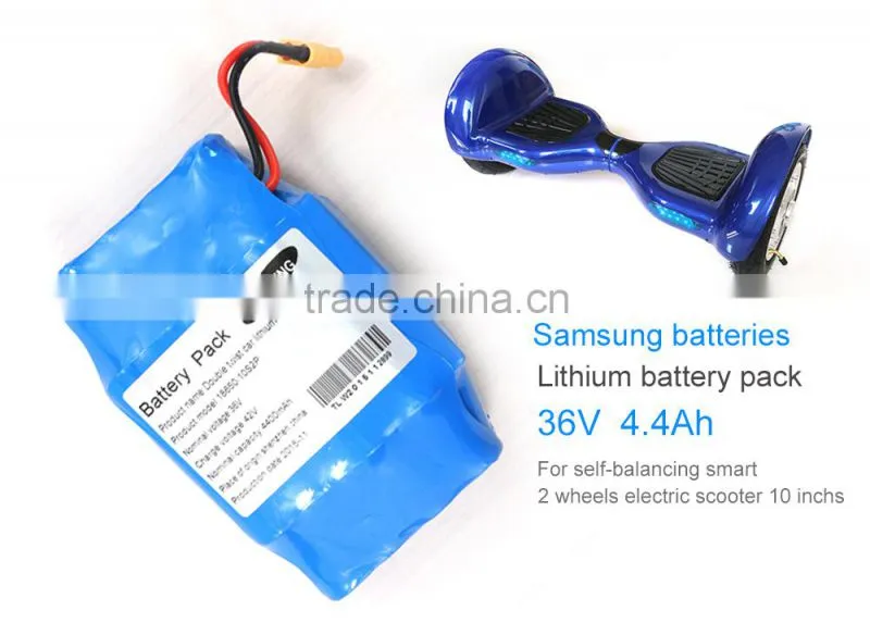 4.4Ah 36V rechargeable samsung battery pack for Hoverboard