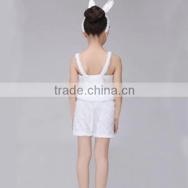 New Children's Day cute girls white rabbit summer animal children dance costume for stage