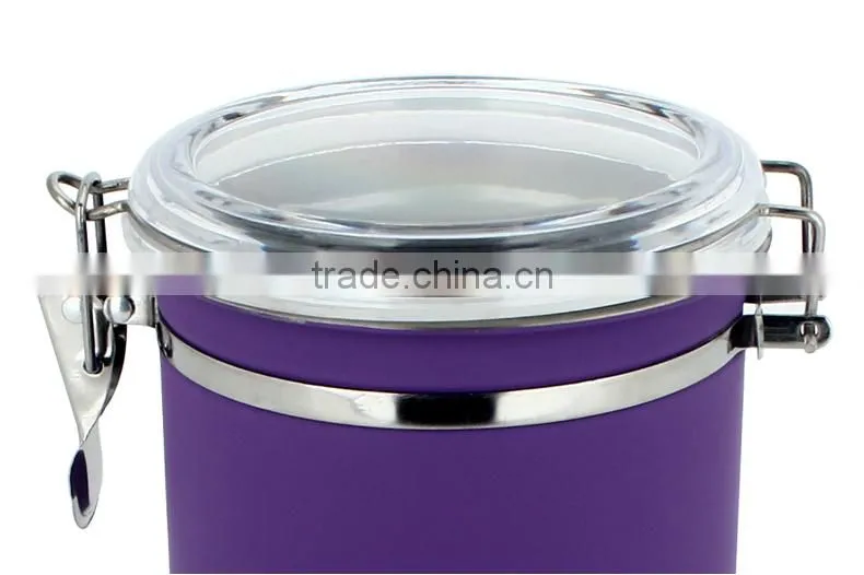 4pcs Stainless steel canister/Storage bottle with lid