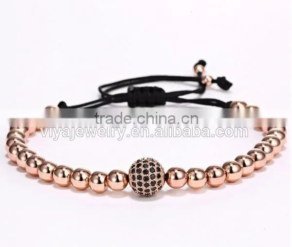 2016 New Fashion Popular Macrame Beads Bracelet With With TOP BEST PVD Plating