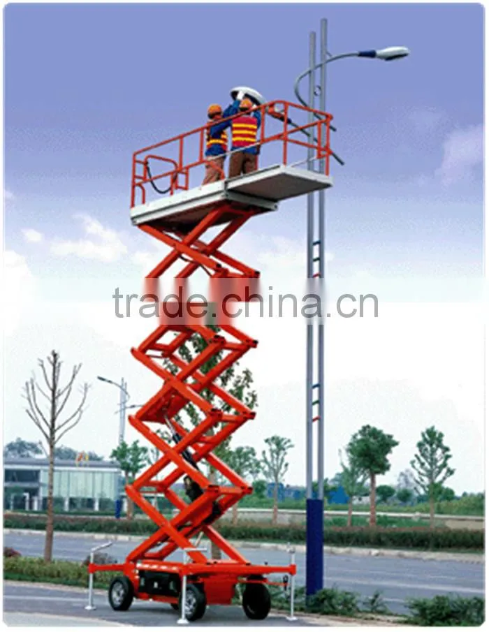 Adjustable Work Platform Portable Raised Storage Scissor Lift Platform