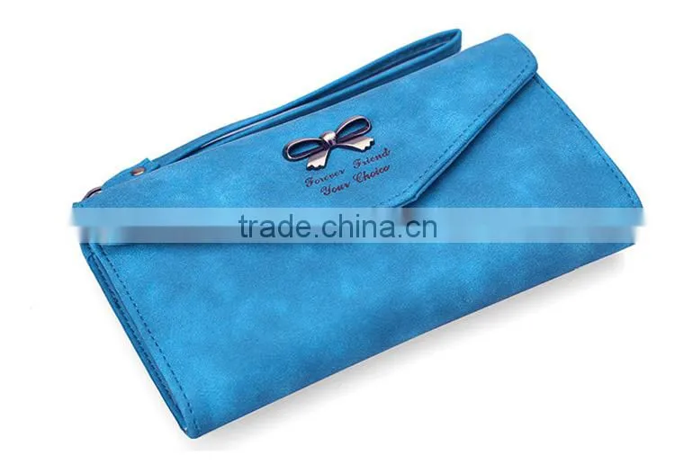 Ladies bowknot purse long style phone hand wallet