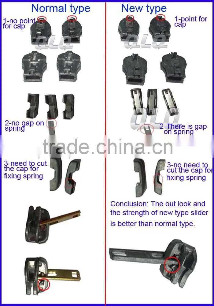 New type auto-lock zipper slider auto assembly machine
