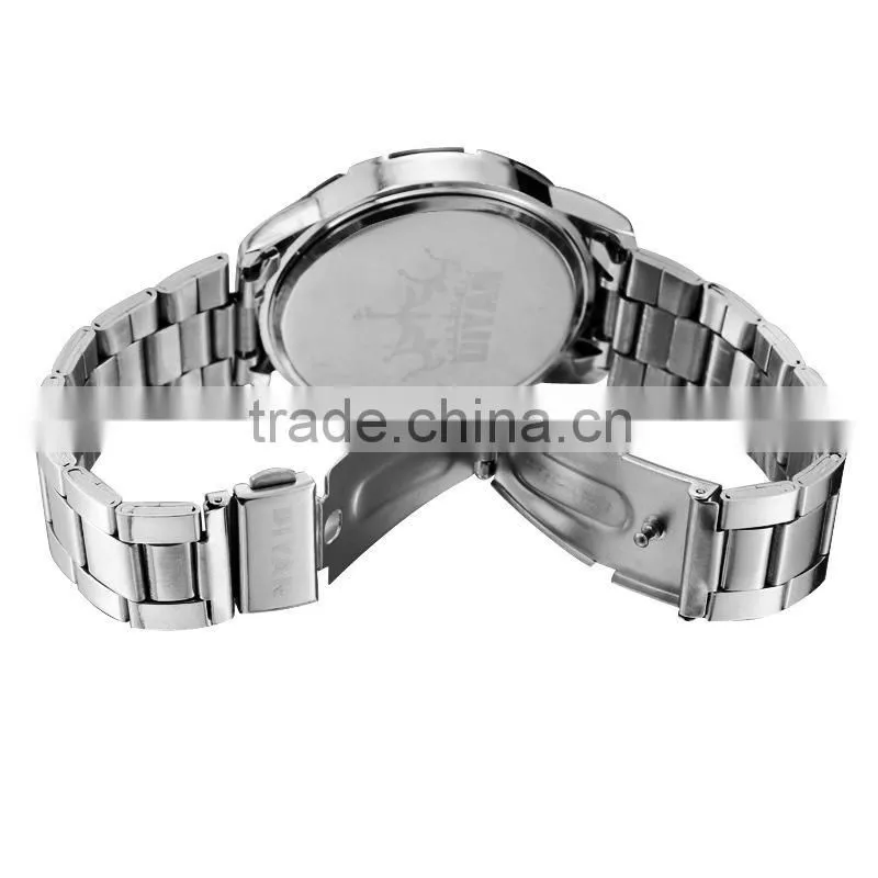 DIYAN Date Time men wristwatch full stainless steel quartz watch mans fashion casual watches Men's Dress clock relogio masculino