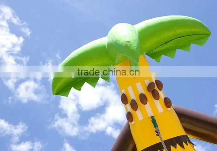 New design inflatable climbing wall,inflatable climb tower palm tree climbing for fun