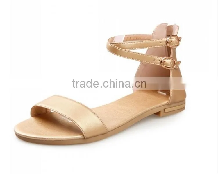 Hot selling sandals flat flat sandals for girls with low price XT-DA0751