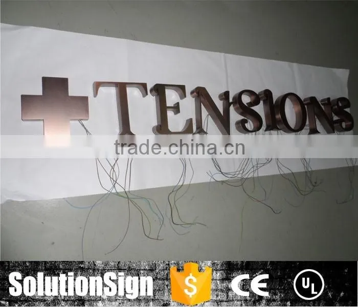Waterproof outdoor advertising RGB led lighting backlit metal letter signs
