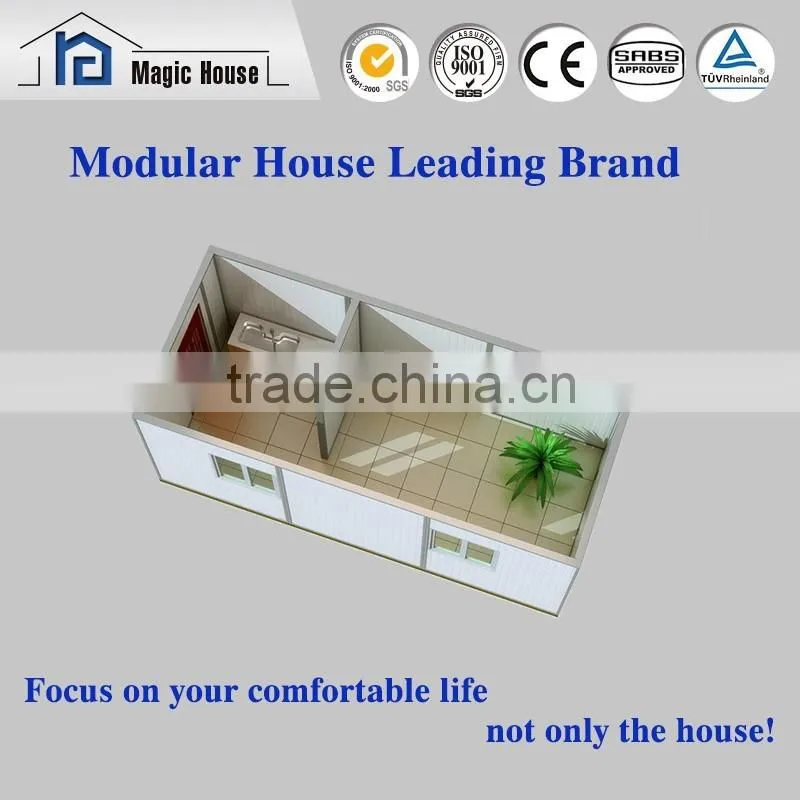 2016 Modern design earthquake-proof strong sanwich panel prefab modular guest house
