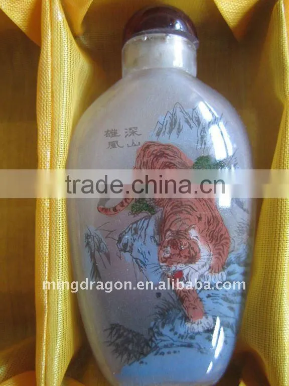 Chinese Old Glass Painting Snuff Bottle