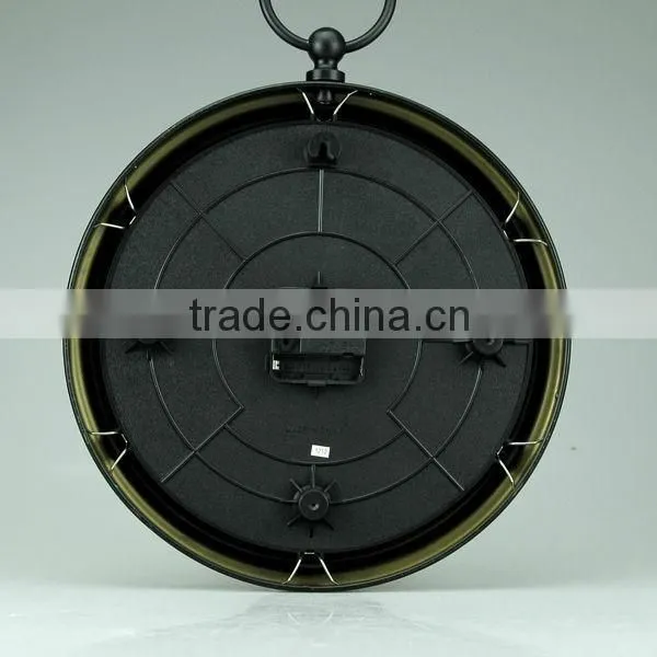 metal classical black with hanger cheap desk and table timepiece wall clock