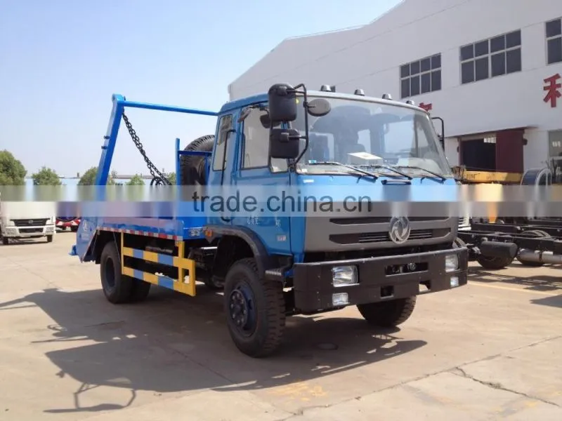 5 m3 skip loader garbage truck, 5 ton hydraulic swinging garbage truck, hydraulic lifter container garbage truck