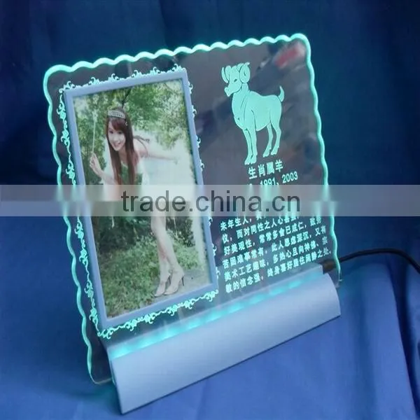 Hot sale transparent acrylic photo frame for home decoration,vacuum forming photo frame