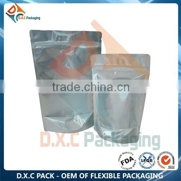 Custom Design Rice Paper Stand Up Pouch With Window