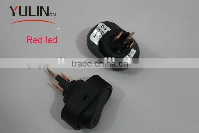 2013 new style plastic 12mm red lamp auto switch