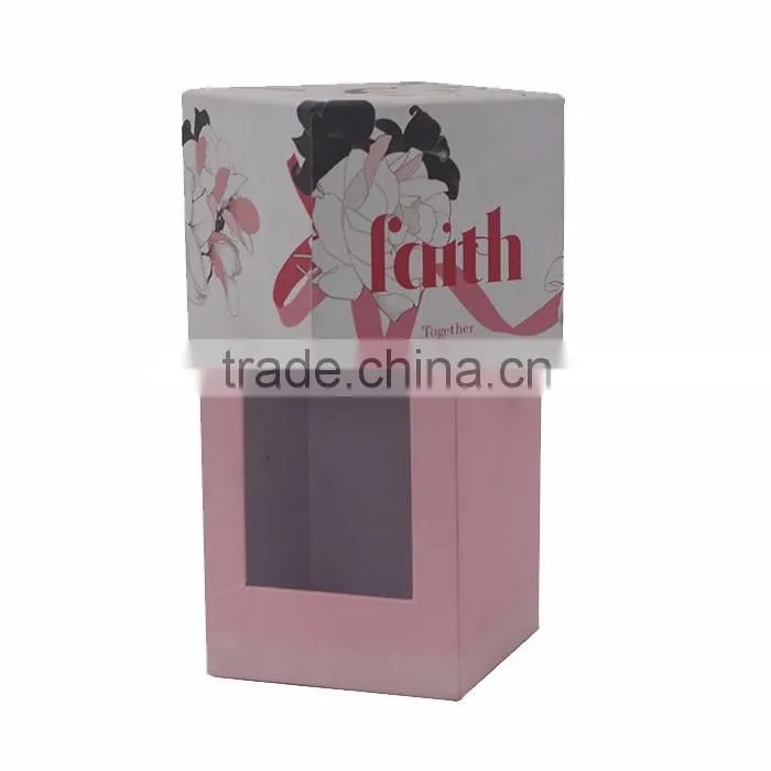 Custom black mini cardboard box with window