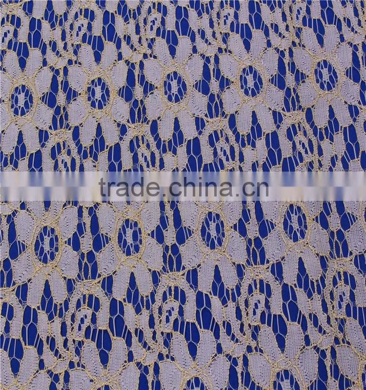 Indian gold george cord lace fabric