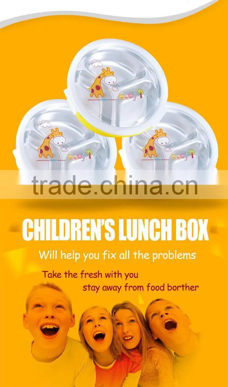 stainless steel household items of kids food warmer lunch box with dividers