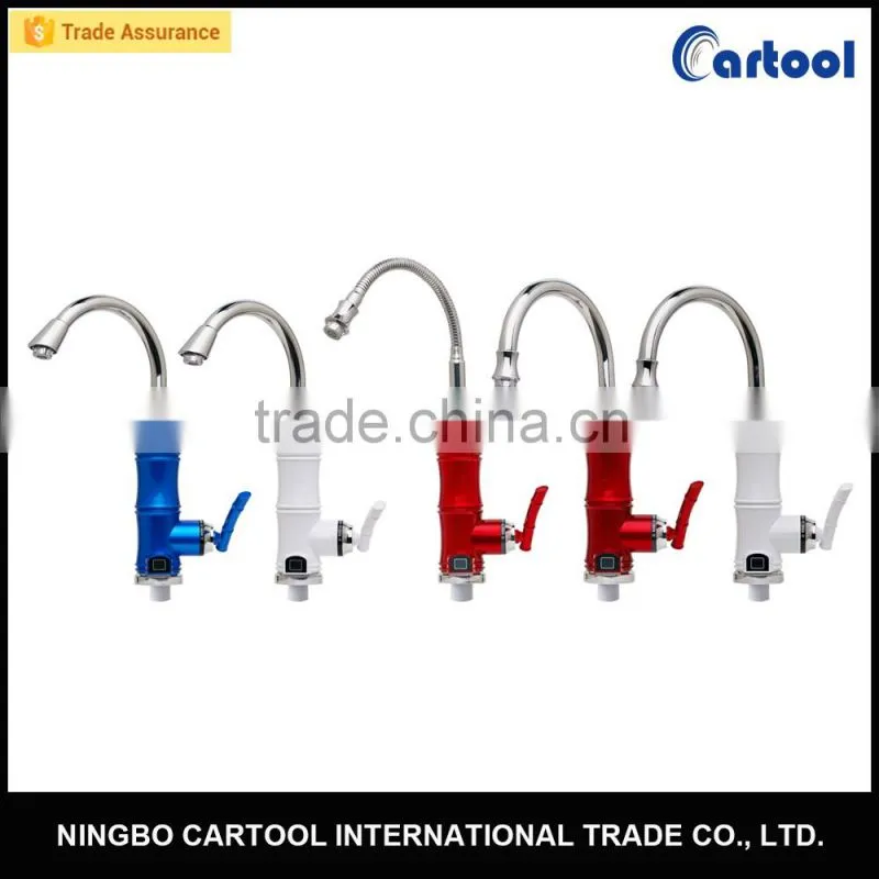 220V Tankless Electric Hot Water Heater Faucet Kitchen Heating Tap Water Faucet with LED Digital Display