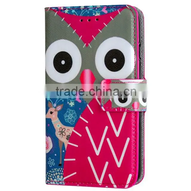 Printed PU Flip Wallet Leather Case For LG G3 With Stand