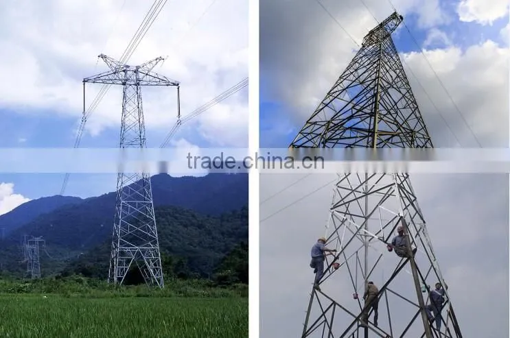 400KV ElectricTransmission Line Angular Steel Lattice Tower