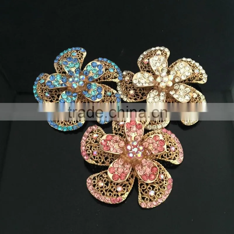AB Crystal Rhinestone Flower Brooch,Colorful Rhinestone Brooch Pin,Brooches And Pins For Wedding