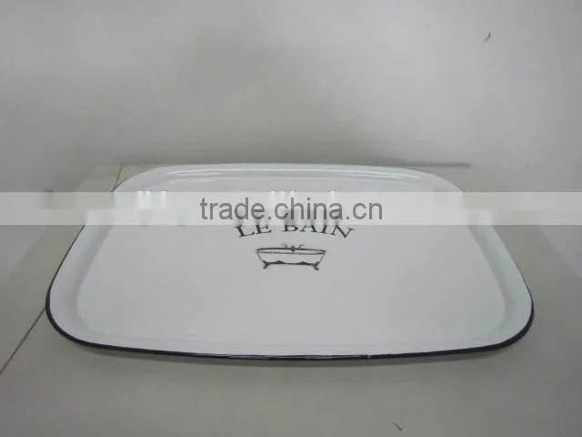 Enamel metal ceramic plate,food tray, pallet