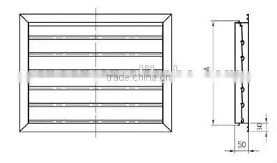 automatic aluminum hvac duct vent air diffuser