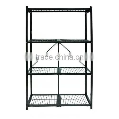 heavy duty supermarket metal storage store shelf with wheels