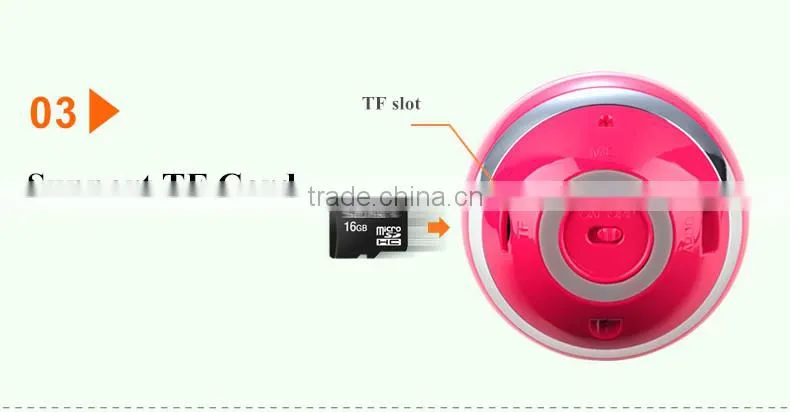 Factory Manufacturer GK-A15 2014 New Round outdoor bluetooth speaker