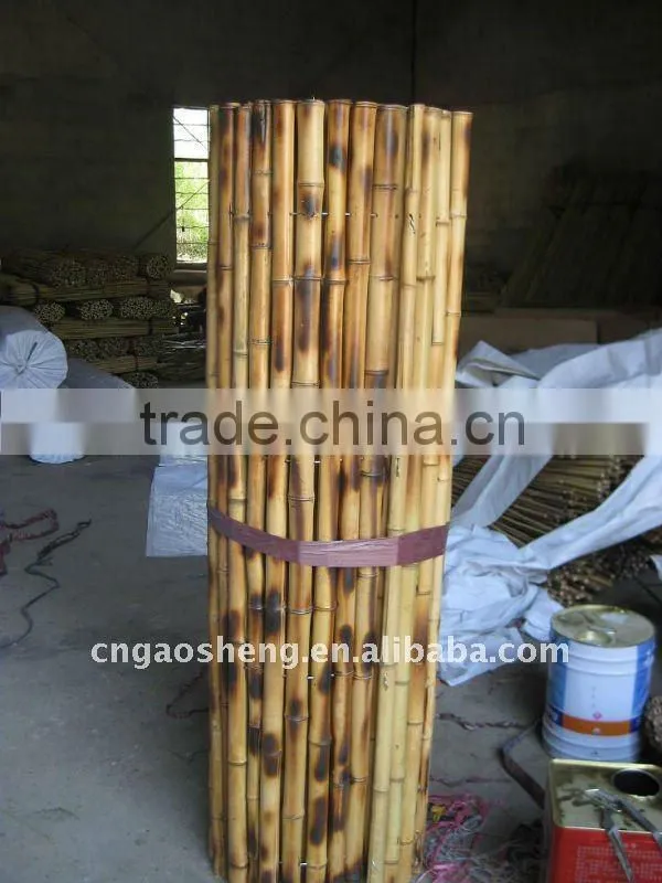 burnt spots bamboo fence