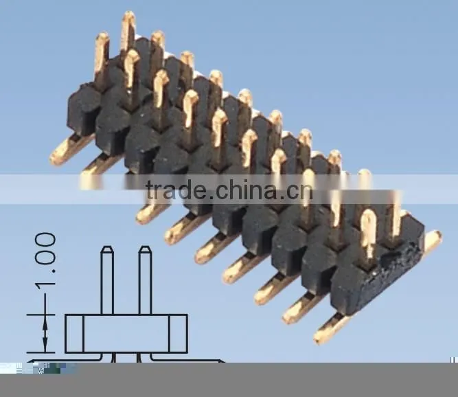 Double Row Pin Header SMT H=1.0 Pitch 1.0mm