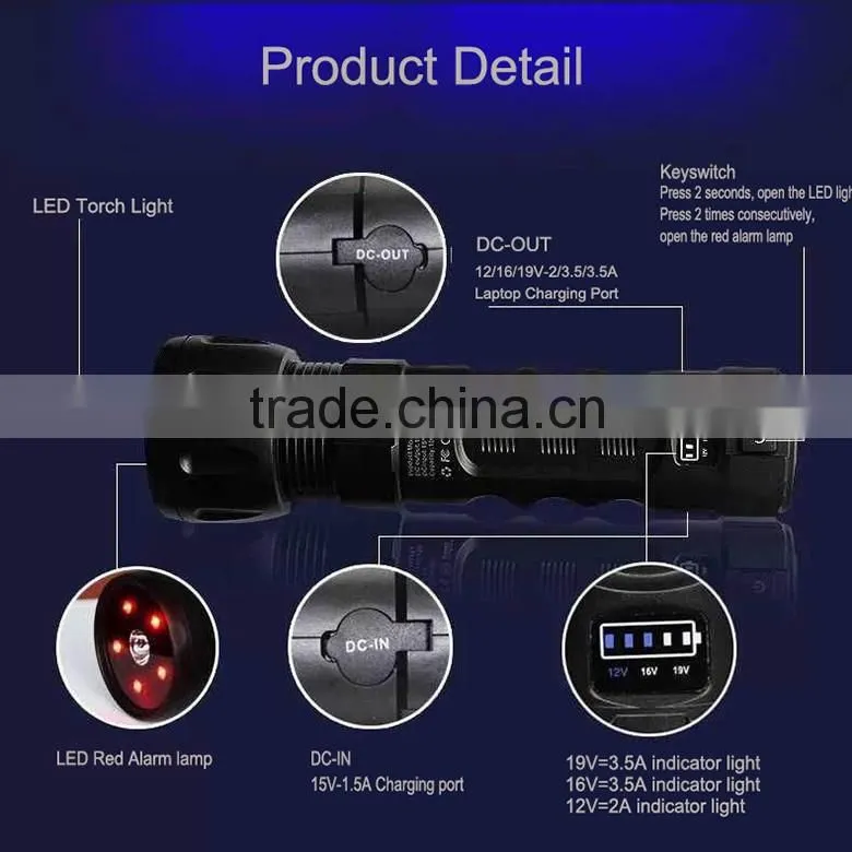 The newest product mini car jump starter with torch shape for laptop