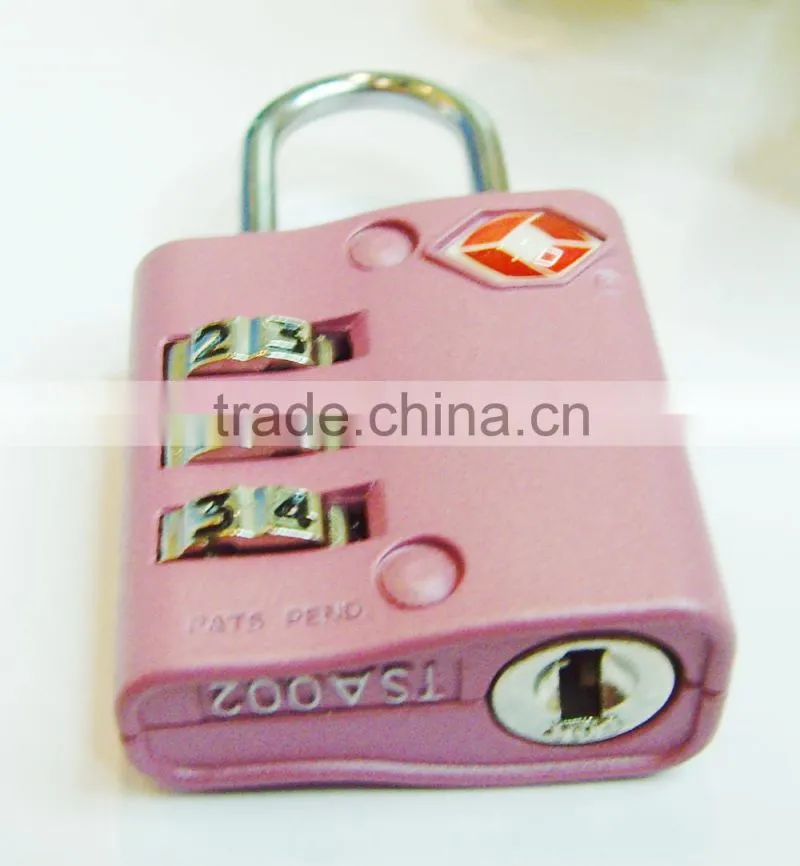 Luggage lock Zinc alloy 3 digital combonation TSA lock/padlock TSA-390