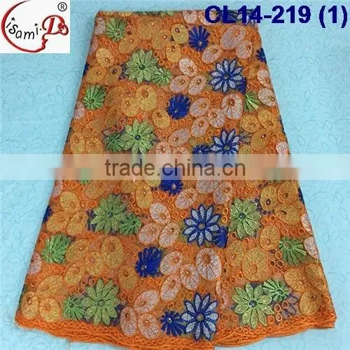 CL14-219 Elegant embroidery french lace,tulle lace fabric african french net lace fabric