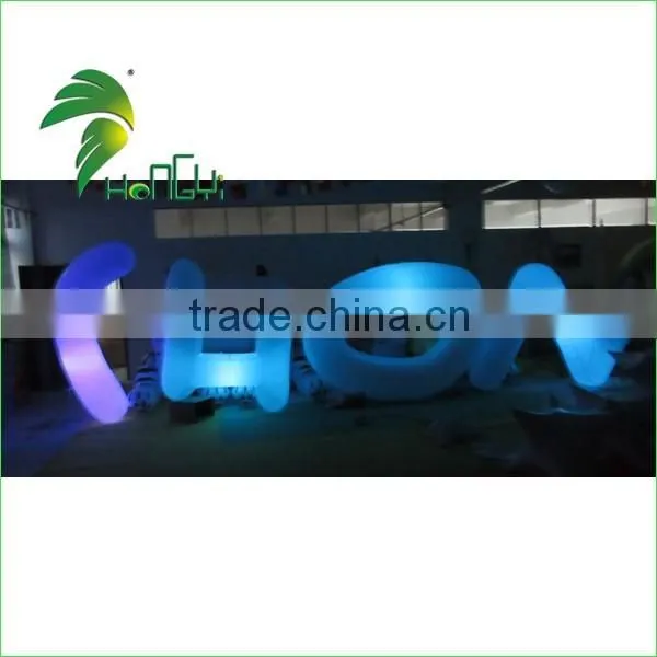 2016 Colorful Custom Decoration Inflatable Figure Model / Decoration Giant Inflatable Letters Lighting For Advertising