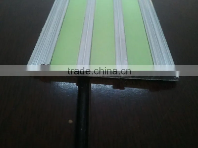 photoluminescent aluminum stair nosing/glow step nosing/glow stair strips