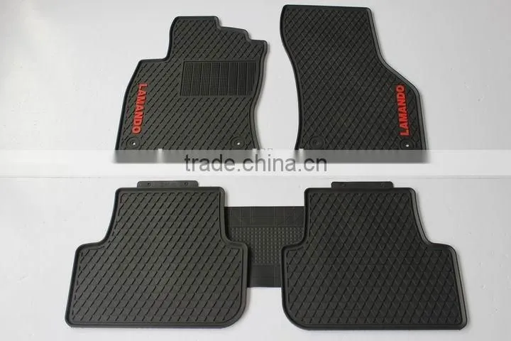 2016 Customized New Full Set Position 3D PVC Rubber Car Floor Mats For VW LAMANDO