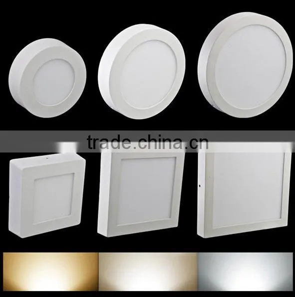 Surface Mounting LED Panel lights 6W/12W/18W/25W CE/SAA/Tuv LED panel light round/square for option