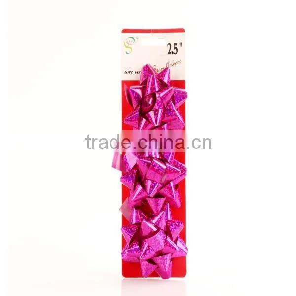 New design hot sale decoration flower star gift ribbon star bow