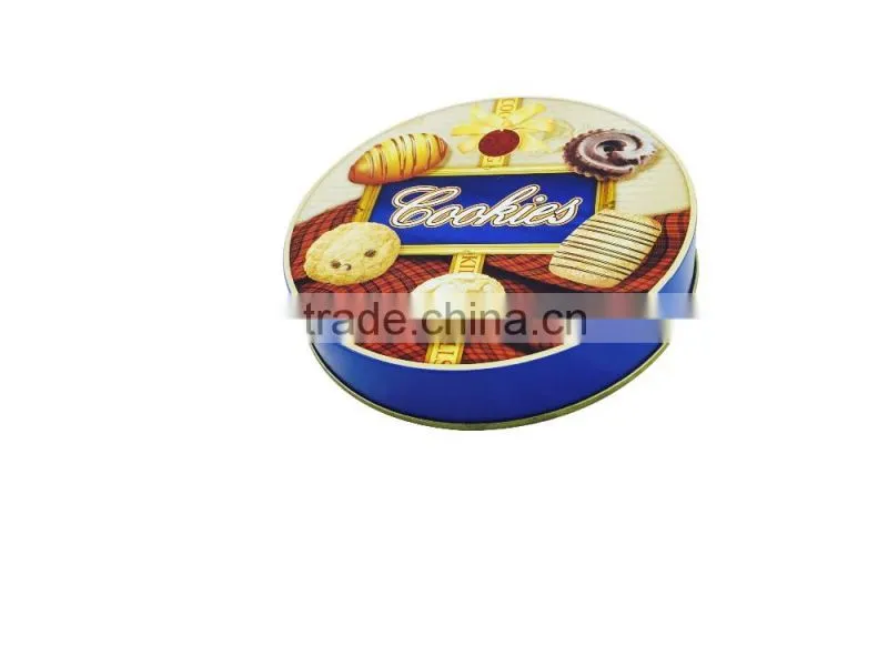 Round High Quality Biscuit Tin Box