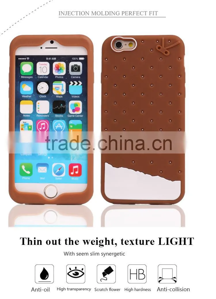 hot sell pc animel sex girl mobe phone case with Ice-cream color for iphone6 tpu clear cases for iphone