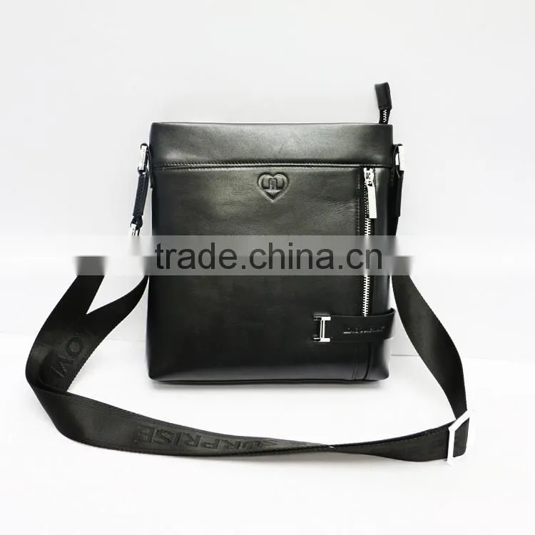 Newest shoulder bag black genuine leather bag briefcase for men