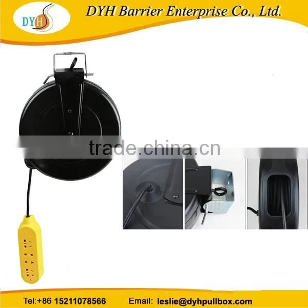 Industrial retractable power reel with extension socket, auto cable reel