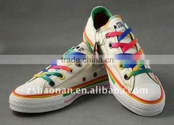High quality fashion customized flat waxed shoelaces