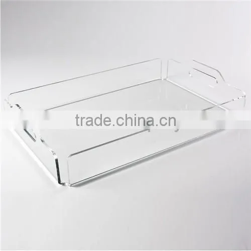 high polish customized acrylic trays wholesale/acrylic serving tray/acrylic tray for food and cosmetic