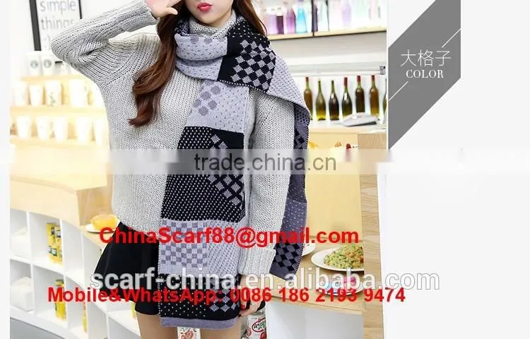 Plaid wool scarf wholesale